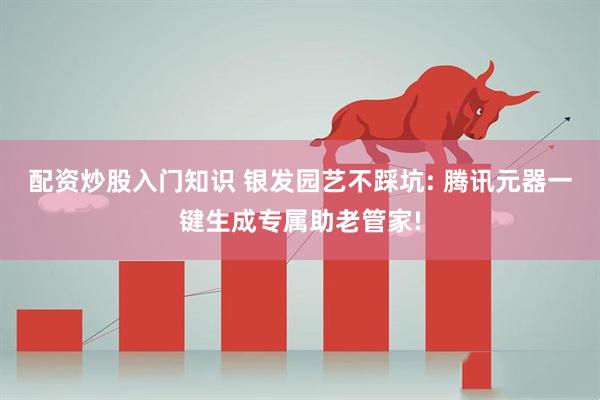 配资炒股入门知识 银发园艺不踩坑: 腾讯元器一键生成专属助老管家!